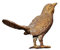 Steinfiguren Horn Vogel aus Bronze, Spatz, Frostfest