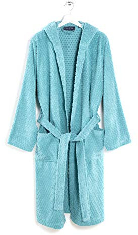 Caleffi Unisex - Adulto Accappatoio con Cappuccio, Regular, Cotone, Anice, M