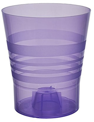 Erhard-Trading Blumentopf Orchid Orchideentopf Pflanztopf transparent 13cm (Violett) Kunststoff