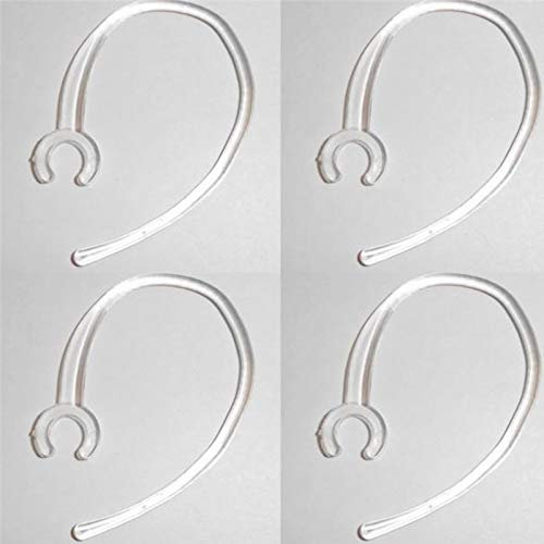 Outletissimo® Kit 4 Ganci Universali per Auricolare Bluetooth – Asta Archetti Orecchio Trasparenti per Cuffie Wireless – Compatibile 6,5mm