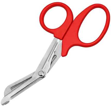 Tuff-Schere von INSGB® , robust, für Erste Hilfe, Krankenschwestern, Rettungssanitäter, medizinische Notfälle, L, rot, 1