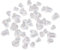 Ogquaton Lot de 100 fermoirs en caoutchouc translucide pour boucles d'oreilles Blanc 4 x 6 mm
