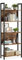 VASAGLE Bookcase, Storage Shelf, Kitchen Shelf, 5 Tiers, Stable Steel Frame, for Office, Entrance, Living Room, Industrial Style, Rustic Brown and Black LLS025B01
