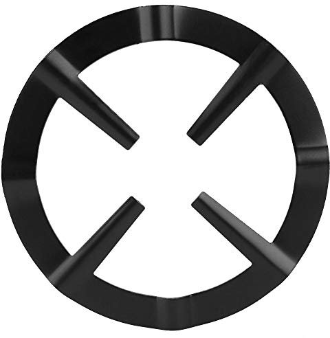ASHATA Gasherdaufsatz,Runder Wok Ring Gasherdkreuz Topfträger Gaskocher Gitter Aufsatzring,für Küche Espressokocher Kaffeekocher Moka,Schwarz