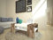 Dmora - Couchtisch Jonni, niedriger Couchtisch, Zeitschriftenständer, 100 % Made in Italy, 110 x 60 x 40 cm, glänzendes Weiß und Ahorn,