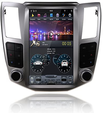 MOOKAKA Android Tesla Autoradio 1 Din GPS Navigation für Lexus RX RX300 RX330 RX350 RX400H 2004-2008 Multimedia Player Unterstützung Carplay Bluetooth WiFi DSP 11.8 Zoll Head Unit (4+32GB,6 Kern)
