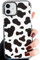 Abbery für iPhone 12/12 Pro Hülle Kuh Muster Kuhflecken Durchsichtig Mit Druck Weiche klare Transparent Design Silikon HandyHülle Stoßfest Gummi Süß Mädchen Schutzhülle Kratzfest Cover