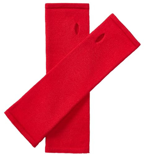 Enter the Complex® Armstulpen, Pulswärmer mit Daumenloch, Merino Wolle, Damen und Herren, Rot
