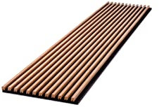 Akustikpaneele Holzwand Wandpaneele Lamellenwand Wandverkleidung Höhe 2,7 m Schwarz/Eiche