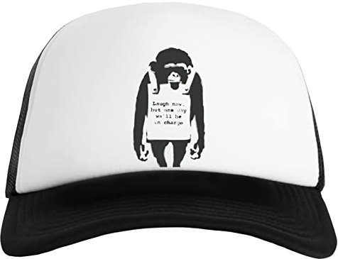GUNMANTOR Banksy Monkey Herren Damen Baseball Classic Kappe Unisex Erstellbarer Snapback Mens Womens Cap