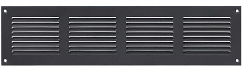 Repa Market Cubierta de ventilación de aire antracita de 16 x 4 pulgadas (dimensiones exteriores) – Rejillas de aire de retorno de acero – para techo y pared lateral – HVAC – con pantalla de