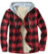 Doubûcheron Chemise Thermique Homme à Capuche - Polaire à Carreaux en Flanelle - Manches Longues - Fermeture Éclair - Veste de Bûcheron