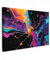 MuchoWow© Leinwandbilder Groß 120x80 cm XXL Wall Art Decoration Bilder für die Wand Schlafzimmer Deko Canvas Painting Wanddekoration Wohnzimmer Bunt - Malerei - Schwarz