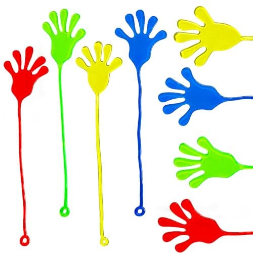 Yeefunjoy 4 Stück Klatschhand für Kinder Set, Große Klatschhand Kinder, Bunte Glibberhand Mitgebsel Spielspaß Giveaway für Kindergeburtstag Partygeschenke, Belohnungen im Klassenzimmer Jungen Mädchen
