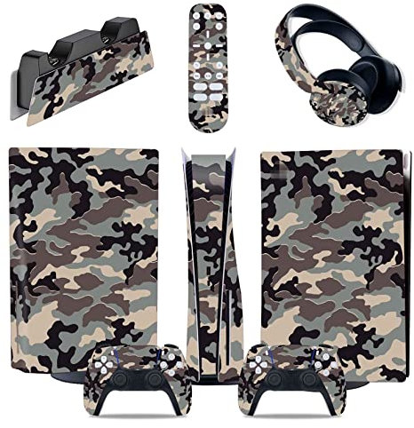 Para PS5 Consola Disc Edition & Digital Edition Pegatina Vinilo Calcomanía Cubierta Para Ps5 Mando & Estación Carga & Auriculares & Mando Multimedia 99592 Sin Burbujas Sin Espuma Antiarañazos(Size:Dig