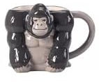 New Grey Gorilla Shaped Mug an Intricately 3D Designed Wild Unique and Fun Coffee & Tea Mug Great Gift for Animal Lovers - D13