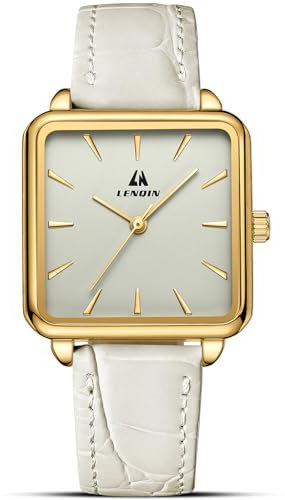 LN LENQIN Uhr Damen Einfachheit Uhren Moden Armbanduhr Damen Analog Quarzuhr Uhr Lederband