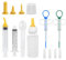 RFYTDCF Pack of 11 Cat Breeding Bottle with Pill Dispenser for Cats, Breeding Milk Cat Set, Removable Pet Feeding, Silicone Nipple and Syringes, Mini Bottle, Measuring Cup for Cat Breeding Milk