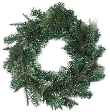 Christmas Wreath Plain Faux Pine - Large 50cm Artificial Floral Xmas Garland Decoration, Festive Hanging Front Door Ornament Design 5