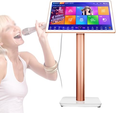Equipo de karaoke: máquina de karaoke con pantalla táctil de 19,5 pulgadas, 1,1 millones de canciones descargables desde la nube, reproductor de karaoke con canto KTV para fiestas familiares en el h