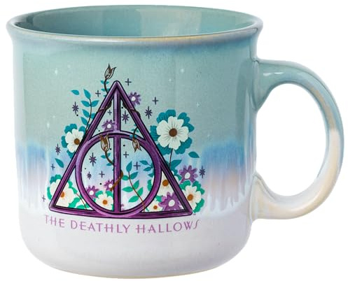 Silver Buffalo Harry Potter Flora und Fauna Heiligtümer des Todes Reaktive Glasur Keramik Camper Tasse, 590 ml