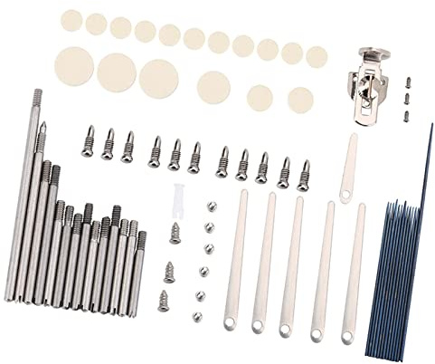 Klarinetten-Reparaturausrüstung, Ersatz-Windsinstrumenten-Wartungswerkzeugset mit Rollen, Federn, Schrauben und mehr, für Klarinettenspieler, perfekt, um alten Klarinette neu zu Leben zu verhelfen