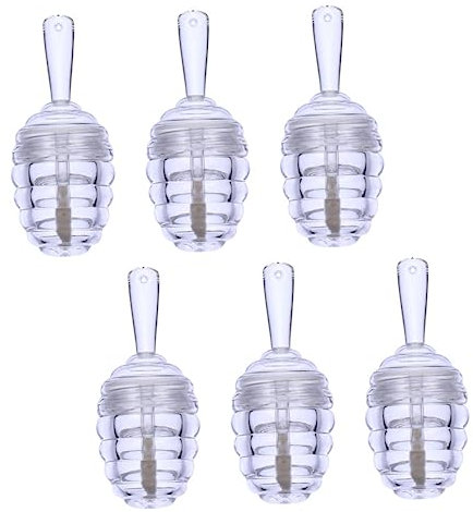 Ipetboom 2 Sätze Waben-lipgloss-tube Behälter Für Lipgloss Deckel Röhren Zauberstab Lipglossrohre Honigtopf Zahnpasta Balsam Liner Honig-lipgloss-tube Bausatz Abs Transparent 6 Stück * 2