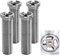 4 Stück Hohlschraube Spüle,Hohlschraube für Siebkorbventile,M12 x 45 mm Edelstahl Hohlschraube Spüle,45mm Waschbecken Schrauben,Geeignet für Küchenspülen Siebkorbspülen Spülbecken Zubehör Silbrig