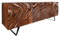 Riess Ambiente Massives Sideboard Fluid - 175cm - walnuss-braun schwarz - Akazienholz Eisen - 3D-Design Kufengestell Anrichte