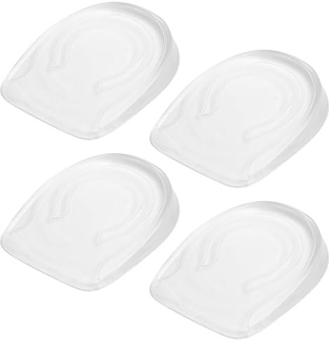 4 PCS Talonnette Gel Silicone 1cm, Semelle Rehaussante, Protecteurs de Talon,Epine Calcaneenne Talonnette Tendon D'achille, Coussinets de Talon Confortables pour Hommes et Femmes
