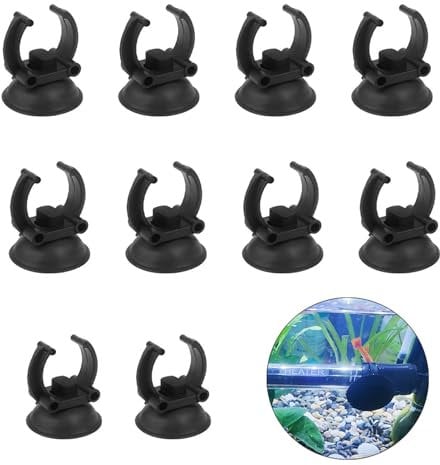 CONGGUAN 10 PCS Aquarium Heater Suction Cups Suckers Clips Aquarium Fish Tank Suction Cups Clips Durable Pipe Tube Holder for Aquarium Fish Tank Accessories (34mm Diameter)