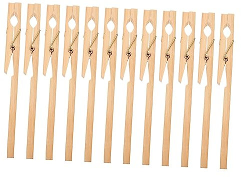 Amosfun 12pièces Pinces Pour Tubes à Essai Bois Lot De Pinces De Fixation Pour Tubes De Laboratoire Accessoire Pratique