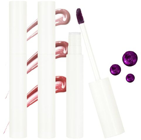 LOPHE Lip Stain Peel Off, 3 Farben Wasserfeste Lip Liner Tattoo, Langlebiger Tattoo Lipliner, Non-Stick Cup(Weiße Röhre 01,02,06)
