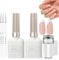 Nude French Manicure Kit - Jelly Nude and White Gel Nail Polish Set French Manicure Nail Polish with Nail Stamper and 3Pcs Nail Art Pen,Long Lasting French Manicure Gel for Home DIY Nail Salon