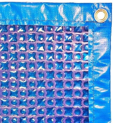 Bâche à Bulles Piscine Optimal Dark Blue 500 microns - Bordée 4 côtés + Oeillets Posés + Bâchette Protection - Direct Usine