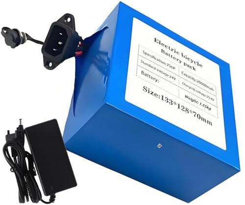 24V 20Ah 7S6P Batteria Agli Ioni di Litio Per Bici Elettrica con Caricabatteria 7S6P BMS Integrato Ideale Per Motori da 500 W Per Bici Elettriche T