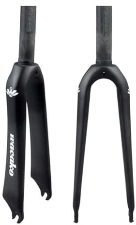 KANGXYSQ Carbon Fiber BMX Fork C Brake Rigid Fork 14/16/18/20/22 Inch Folding Bike Rigid Fork Carbon 28.6mm Straight Steerer Threadless Forks QR 9X100mm Bikes Hard Fork(Matte,16-74mm)