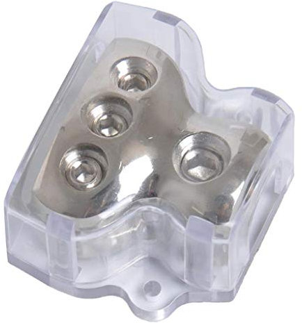 3-Way Car Audio Stereo Amp Power/Ground Cable Splitter Distribution Block