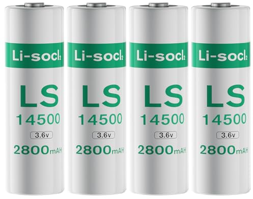 4er-Pack LS1450O 3,6 V AA 2800mAh Lithium-Batterien, ER1450O Batterien, Nicht wiederaufladbar
