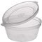 50 heavy duty disposable 2oz storage pots with hinged lids for takeaway deli condiments sauces dressings seasonings and other food storage microwave safe freezer safe (50 x 2oz pots and lids)