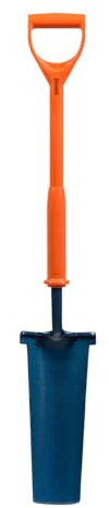 PDL – Pegdev – Shocksafe Insulated Newcastle Drainer, Grafter, Spade 16 - BS8020 Treaded Shovel for Deep Trenches, Channels, and Post Holes.