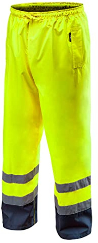 NEO TOOLS Herren wasserdichte Warnschutz Arbeitshose (Gr. S-3XL) | Gelb/Orange oder Set, Mit Wasserdichte Warnschutzjacke, Kleidung aus Hochqualitativem Beständigem Oxford-Stoff 300D