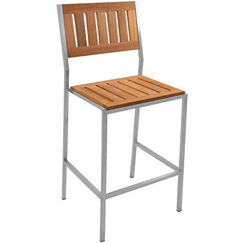 Stapelstuhl Lavarone Edelstahl Teak Massivholz