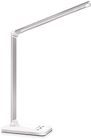 oxylops Lampada da Scrivania LED Protezione Degli Occhi, lampada Touch Control Pieghevole per cameretta,ufficio, con porta di ricarica USB, 10 livelli di luminosità 5 modalità di illuminazione