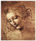 Legendarte - Kunstdruck auf Leinwand - Frauenkopf (La Scapigliata) Leonardo da Vinci - Wanddeko, Canvas cm. 50x70