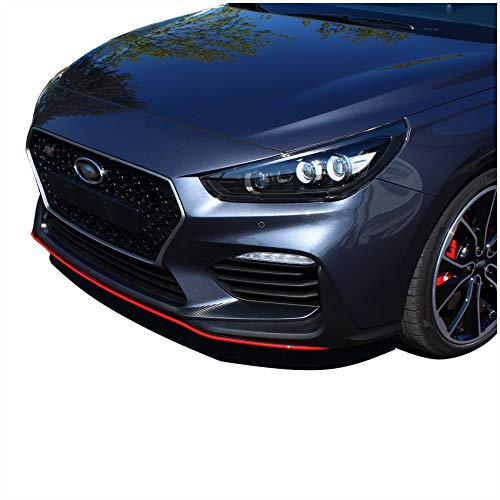 Finest Folia Spoilerschwert Frontspange Front Dekor Aufkleber Passgenau Selbstklebend Auto Zubehör D014 (3M 2080 Carbon Schwarz)