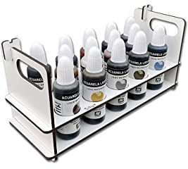 Silu - Paint Station for Watercolor Paints Vallejo, Stackable Organizer of 32 ml Bottles for Fine Arts, Miniatures, Warhammer, Warhammer 40K, Models. Paints NOT included