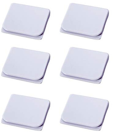 Angoily 6 Stücke Duschvorhang Clips Winddicht Anti-Spritz Selbstklebende Vorhangclips Gardinenhalter Vorhang Clips Duschschutz Schutzclips Duschwanne Spritzschutz Badezimmer Zubehör