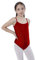 Carnavalife Balletttrikot für Mädchen, ärmellos, Camisola-Stil, Trikot mit Rundhalsausschnitt, für Gymnastik, Tanz, Party, Rot 4-6 Jahre