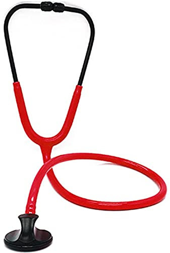 Leichtes Stethoskop für Erwachsene, einzelner Kopf, Pediatrisch, für Zuhause, Gesundheit, Versorgung, Medizin, Unterricht, Arzt, Krankenschwester, Rot - YL